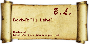 Borbély Lehel névjegykártya